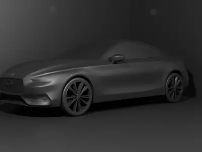 3D printable solid car 3D print model