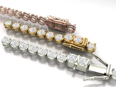 Tennis Bracelet 632036 3D print model