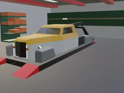 Low Poly Modular Car Body Designs Pack Free low-poly 3D model
