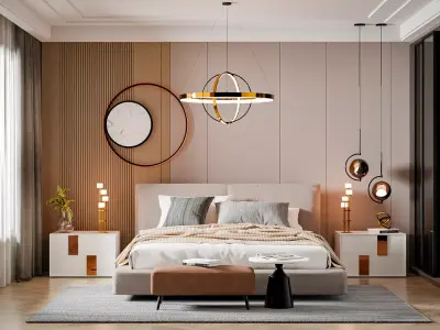 Modern Bedroom Design Bali 3D model