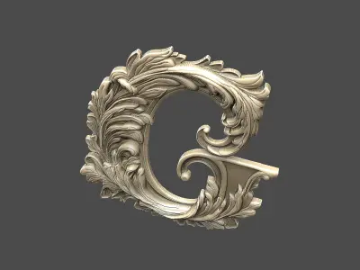 Letters G 3D print model