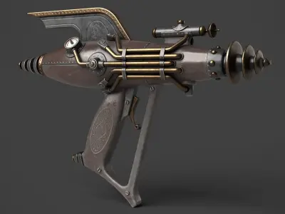 Fantasy Gun 06 Low-poly 3D model