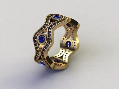 Curved ring 3D print model