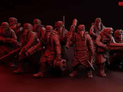 Death Squad Engineers of the Imperial Force 3D print model