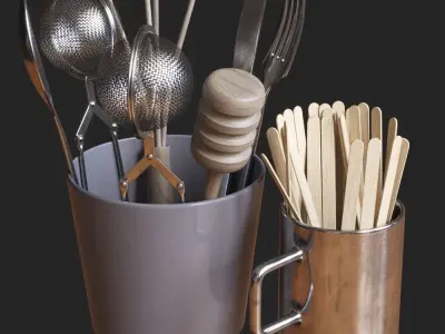 Kitchen Decoration set 3D model