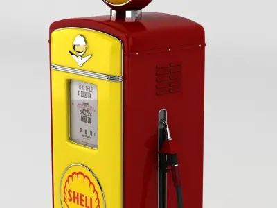 Shell Gas Pump 3D model