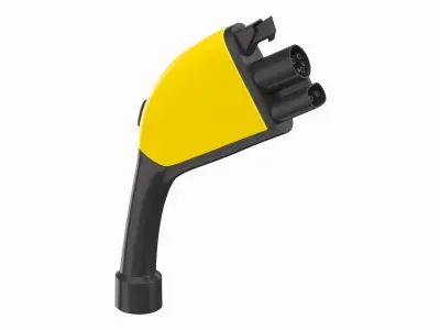 Electric Vehicle Charging Plug Socket 02 3D model