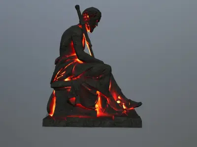 statue Low-poly 3D model