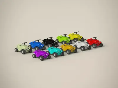 Toy Car Set 3D model
