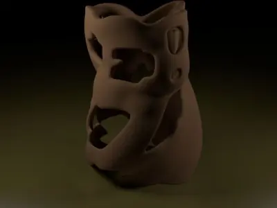 Wood Vase or Candle holder Free 3D print model