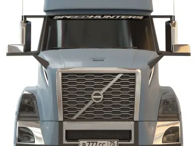 Volvo VNL Vinyl 760 Blue Tractor Truck 3D model