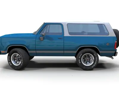 Dodge Ramcharger 1976 Low-poly 3D model