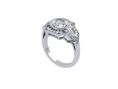 Art Deco Ring 3D print model get