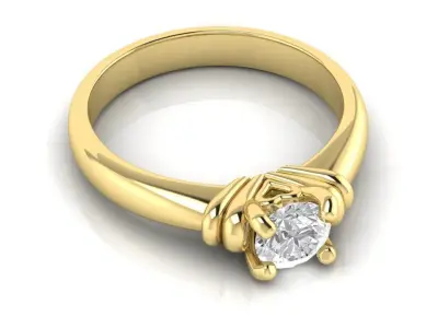 Heart Holding Gem Ring 3D print model