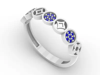 Jewelry Diamond Ring Model RG14 Free 3D print model