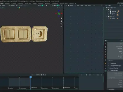 Classic plug socket switch Low-poly 3D model