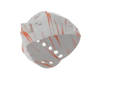 Low-poly white hockey goalie mask Low-poly 3D model