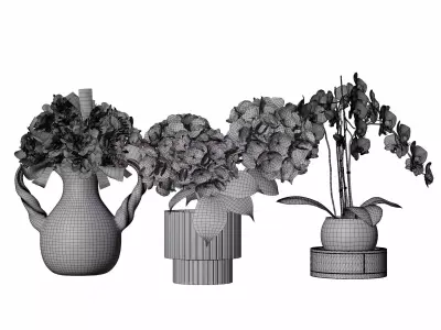 Flowe bouquets 3D model