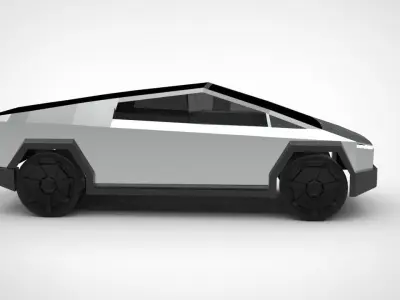 Tesla cyber truck Low-poly 3D model