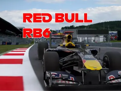 Red Bull RB6 2010 Low-poly 3D model