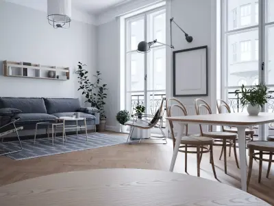 CA - Scandinavian interior scene V-Ray 6 3D model