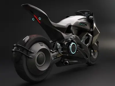 Sci Fi futuristic motorcycle 3D model