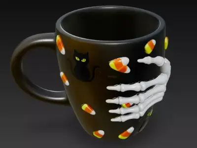 Haunting Halloween cup 3D print model
