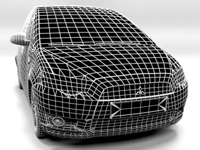 MITSHUBISHI COLT 5 DOOR 2009 LOWPOLY Low-poly 3D model