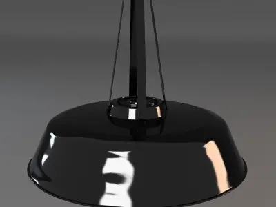 Black Ceiling Lamp 3D model