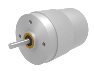 DC Electric Motor 2 coils 3D model