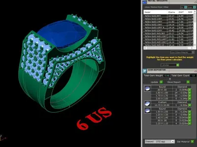 Luxury Men Rings Designs 5MR042 3D print model