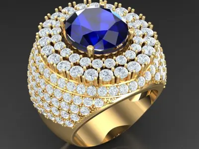 Luxury Men Rings Designs 4MR002 3D print model
