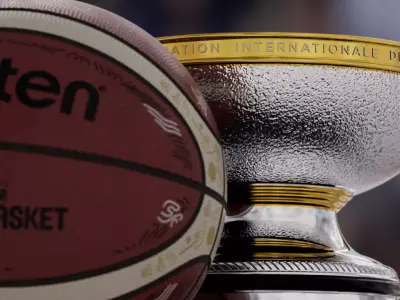 Eurobasket Trophy and Ball Kit 3D model