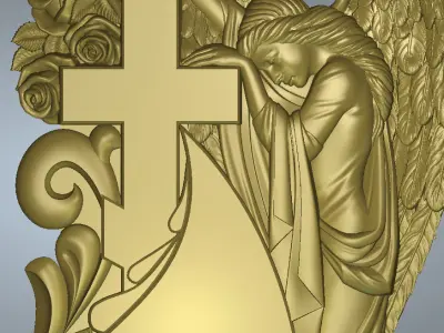 Angel Tombstone 3D model 3D model