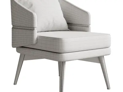 Chairsio Luxury Armchair beige 3D model