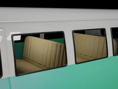 Vintage Old Style Retro minivan Low-poly 3D model