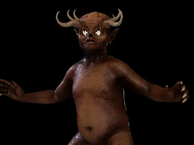 Imp2 low poly deer Low-poly 3D model