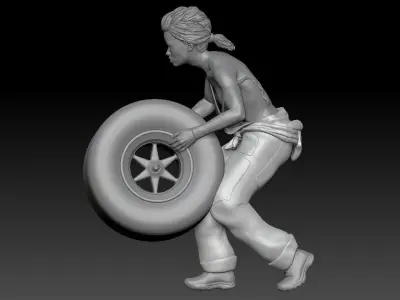 SEXY GIRL F1 PIT STOP 2 3D print model