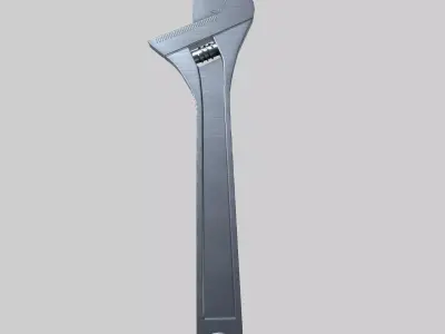 Adjustable Spanner Low-poly 3D model
