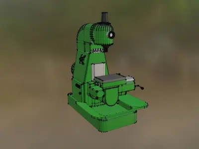 1 to 24 scale Milling Machine ready to be printed 3D print model