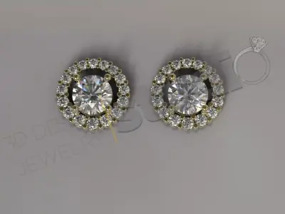 Luxury fashion design earring 3d model 3D print model