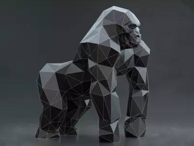 Low Poly Gorilla Low-poly 3D model