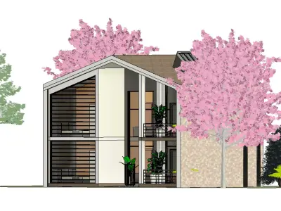 Tiny House Floor Plans Low-poly 3D model
