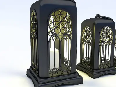 Candle Holder 03 Low-poly 3D model