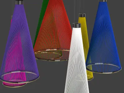 Colored Threads Decor 3D model