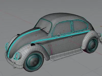 VW Beetle 1951 3D model