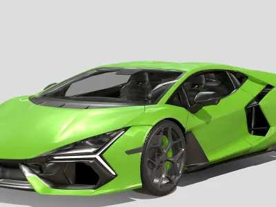 COLLECTION 8 SPORT CARS Low-poly 3D model