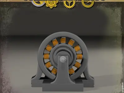 Steampunk Dynamo 3D model