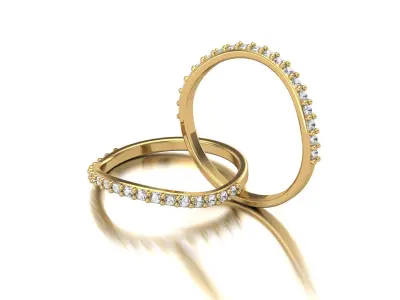wedding ring 3D print model 6
