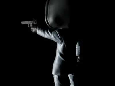 FRONT MAN  Low-poly 3D model